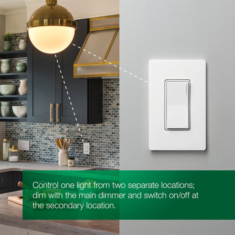 Lutron Black Gloss Touch Dimmer Switch for LED and Incandescent Bulbs