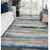 Abstract Blue/Beige/Gray Area Rug
