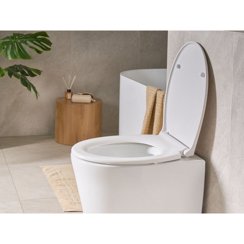 Toilet Seat PAPURI Soft Close Duroplast White, White