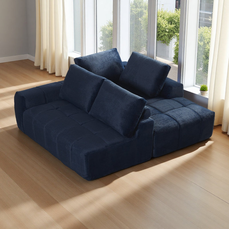 L-Shape Luxury Sectional Oversized Sofa,Mnimalist Design,Comfy Sleeper Couch For Living Room,Apartment&Reception Spaces,No Assembly Required