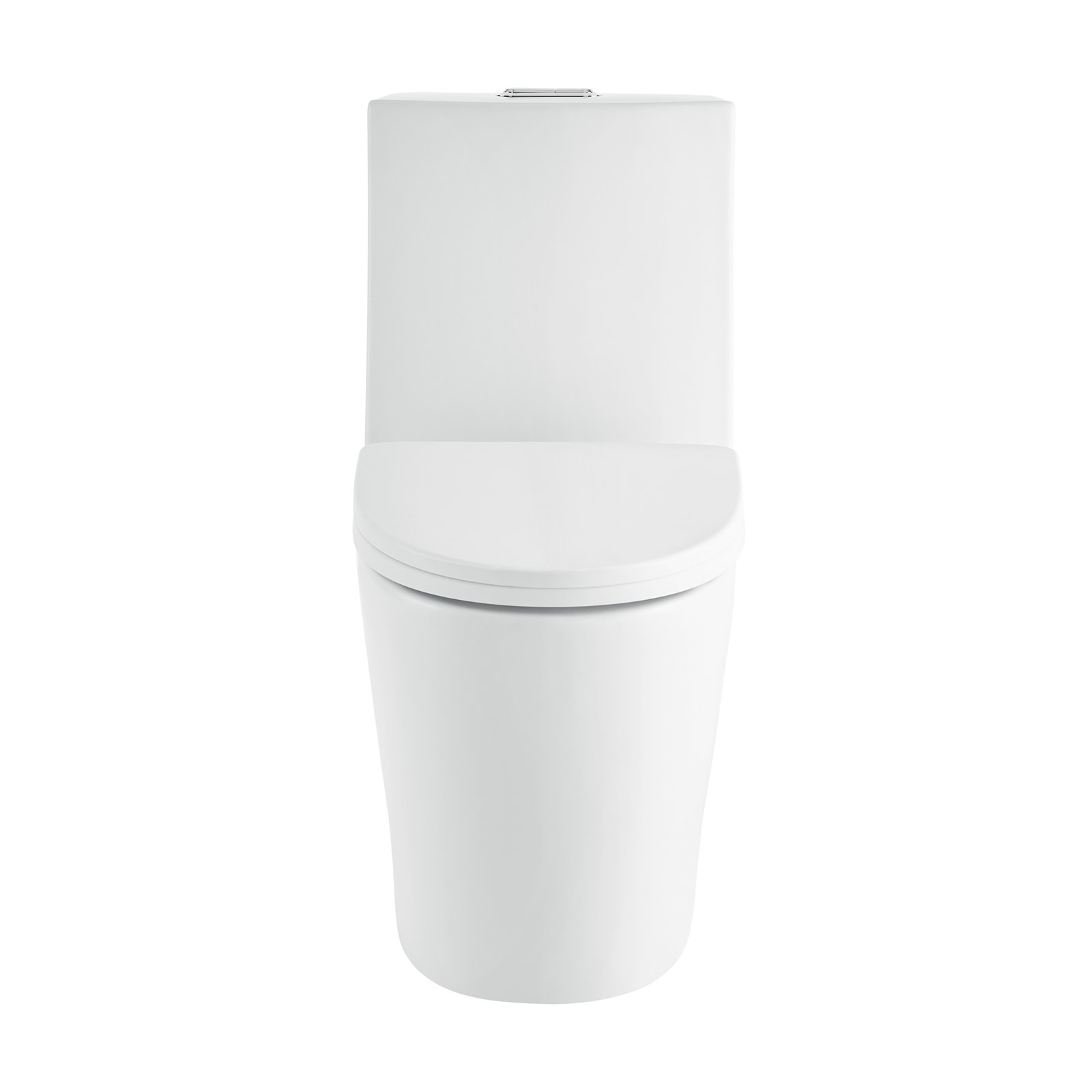 St. Tropez One Piece Elongated Toilet Dual Vortex Flush 1.6 GPF, Top, 12", Matte White