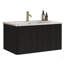 30" Striped Floating Bathroom Vanity With  Ceramic Sink, Bathroom Vanity For Modern Bathroom, One-Piece  Basin Without Drain, Pre-Assembled