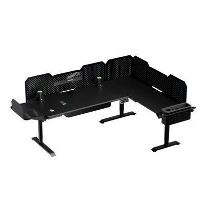 Ensemble de poste de travail modulaire électrique en forme de L Cyber ​​​​L-Shaped