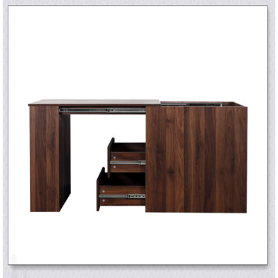 Modern Corner Computer Desk with Extendable Table and Ample Storage, Perfect for Home Office and Study Spaces