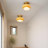 Glass Semi Flush Mount Yellow-126026815