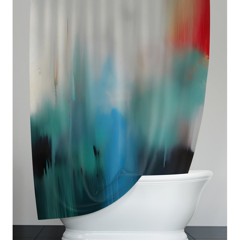 Rideau de douche abstrait Clydean, H 93 po x l 70 po