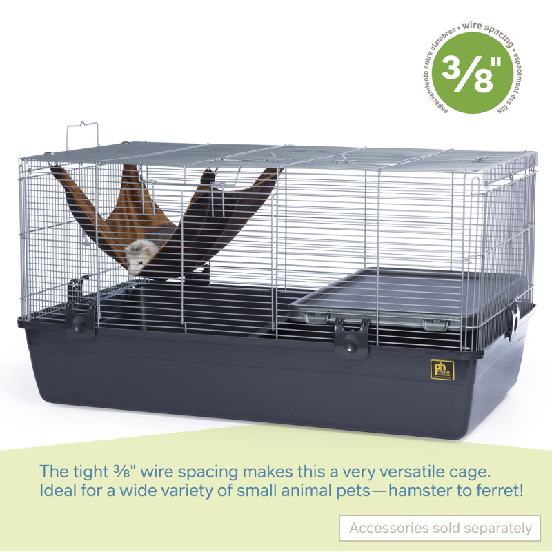 Dark Gray Universal Small Animal Cage with Deep Base