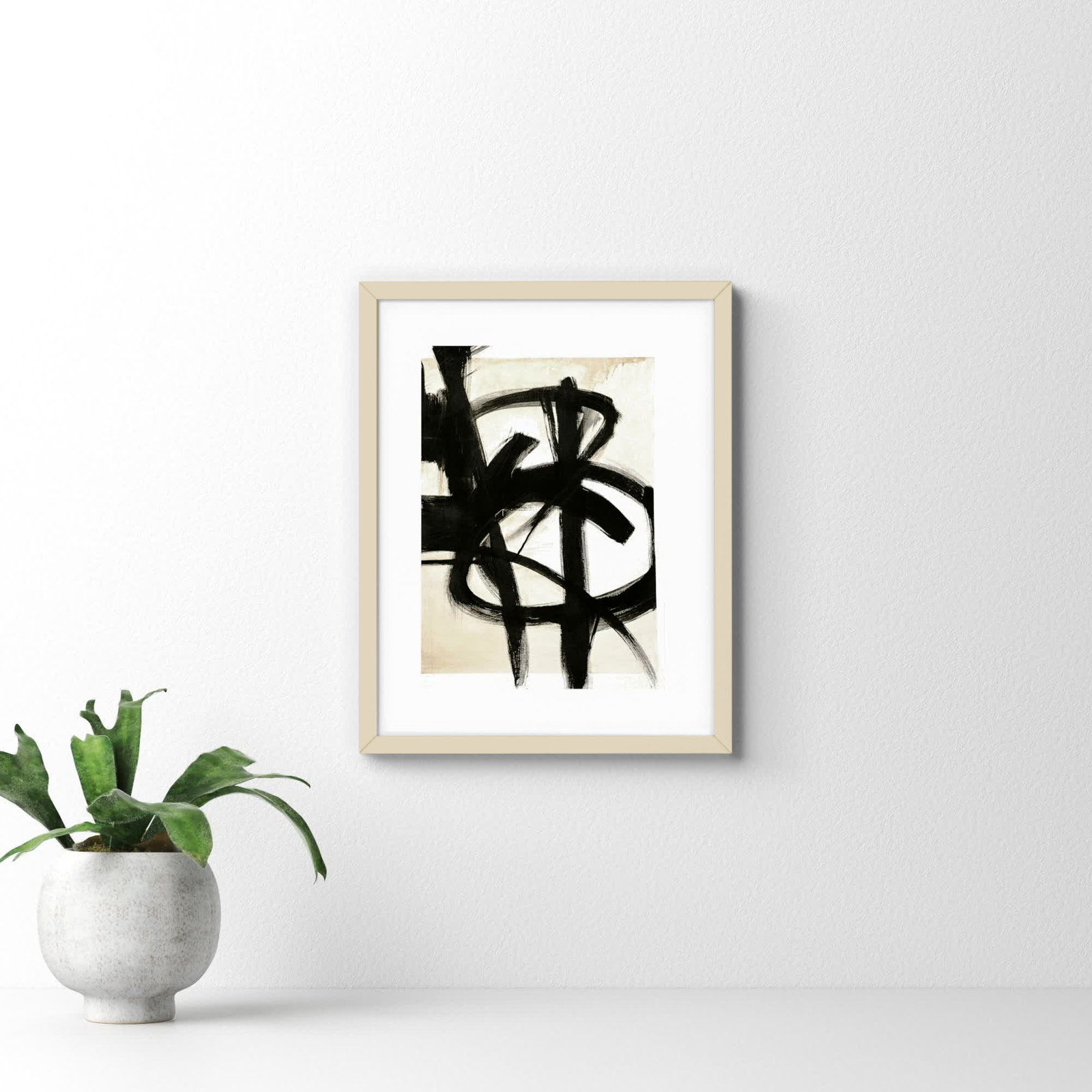 Graphical Shapes 7 by Design Fabrikken, Brown Framed Paper, 19.12" H x 15.12" W x 0.88" D