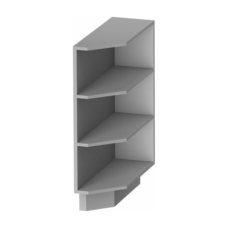 Tablette de bout en bois contreplaqué prêt à assembler Kindwood Eco Shaker l 9 po x P 24 po x H 34,5 po, Gris