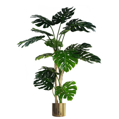 150cm Faux Monstera Tree in Metal Pot