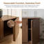 220cm Wide TV Stand in Walnut, Featuring Integrated Cable Management and Ample Shelf Storage Fast Dispatch From UK Warehouse – Dispatched Within 2 Days