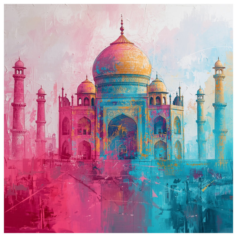 Coussins décoratifs Taj Mahal, 16 x 16 inches