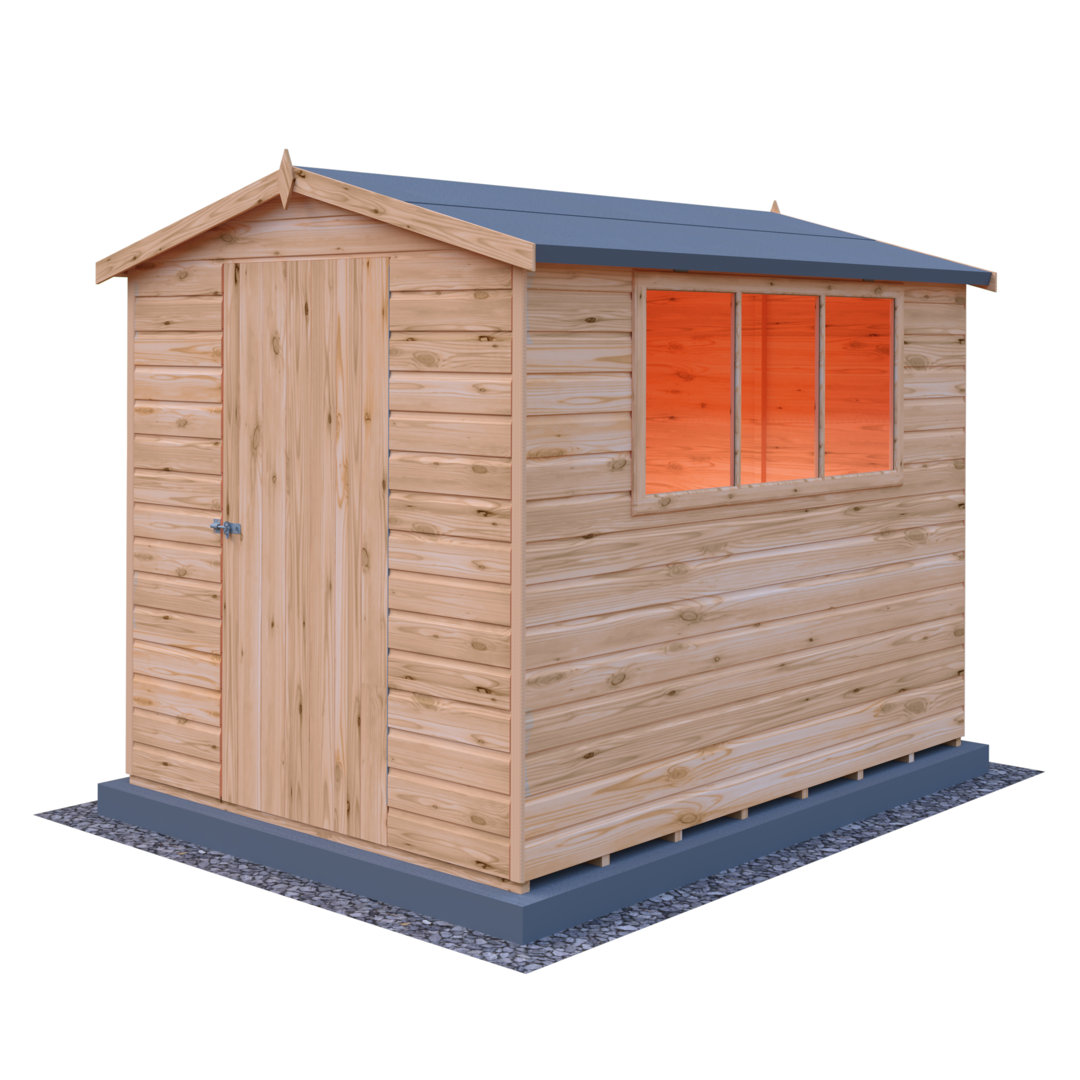 Lewis 6 Ft. W x 8 Ft. D Shiplap Apex Wooden Shed