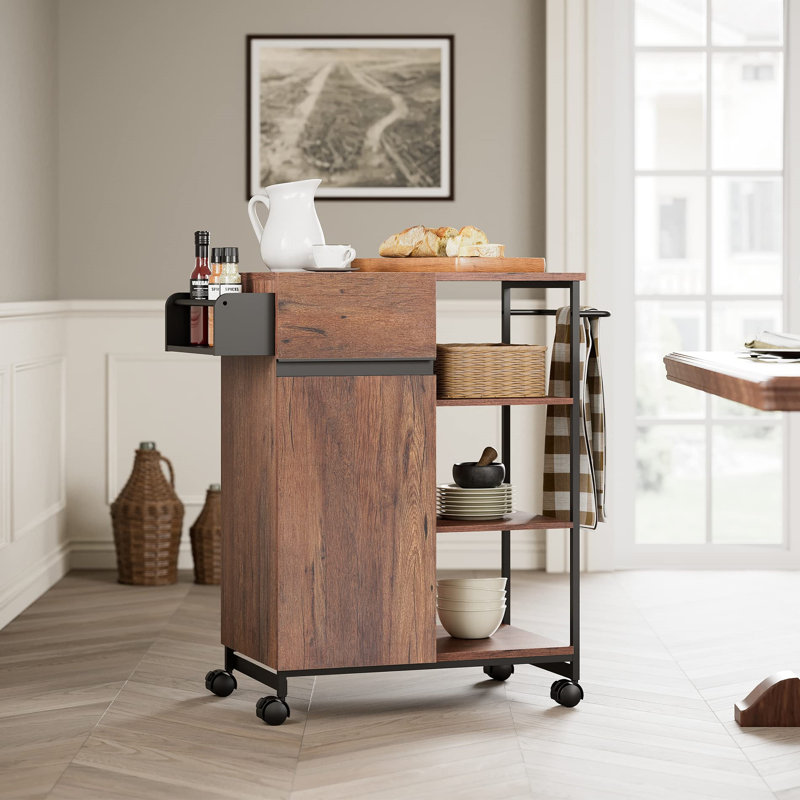 25.6 " W Kitchen Cart