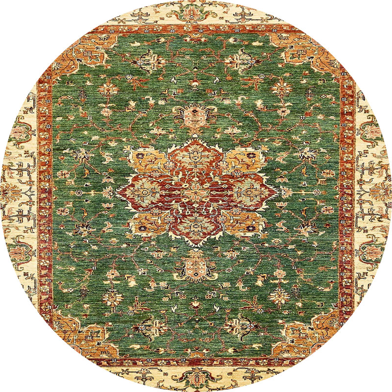Abstract Indoor Rug, Round 8'