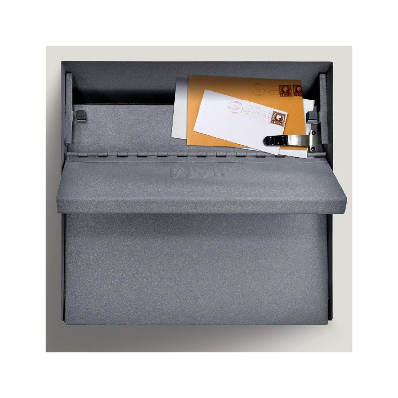 Metro Locking Security Wall Mount Mailbox, Granite,Medium
