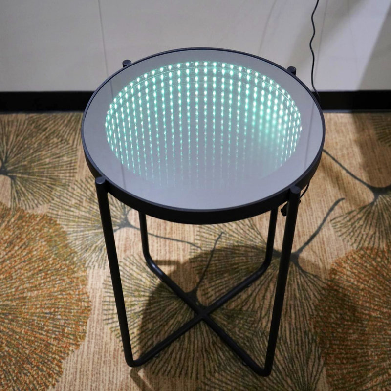 LED Round End Table, Bedside Table