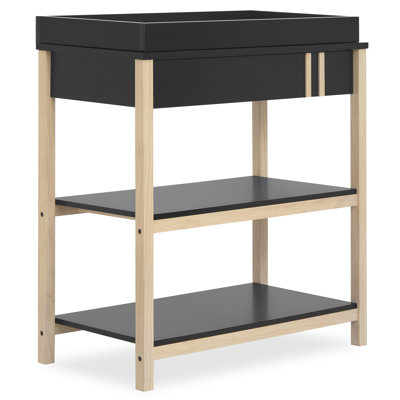 Soho Changing Table In Matte Black Vintage, Jpma & Greenguard Gold Certified, Built With New Zealand Pinewood