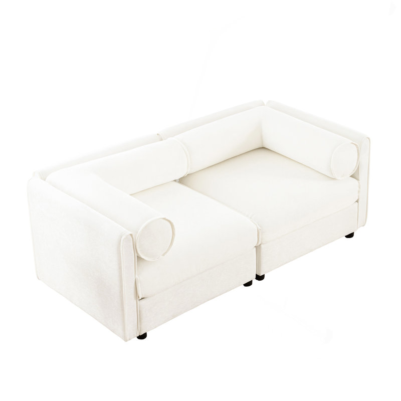 Causeuse de rangement en chenille 2 places pour salon