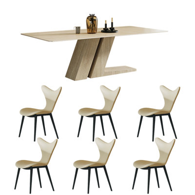 Minimalist modern rectangular dining table sets