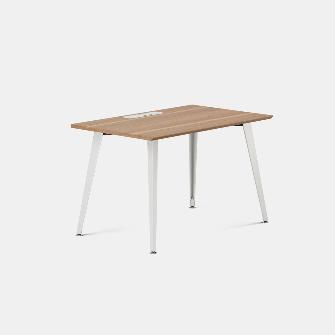 Writing Desk, 30" H x 48" W x 24" D, White, Walnut