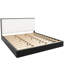 Structure de lit plateforme en bois massif avec tête de lit tapissier bouclée, sans sommier tapissier, noir-129969038-129969036