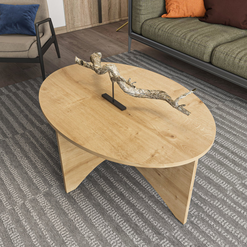 Solo 100 Cm Oval Coffee Table, Brown