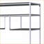 Bibliothèque, 8 tablettes, chêne gris rustique et amp; Chrome argenté, H 72 po | Gris rustique | Bois et métal-1468425519