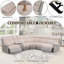 Power Recliner Sectional Living Room Sofa With Storage Console-924195196