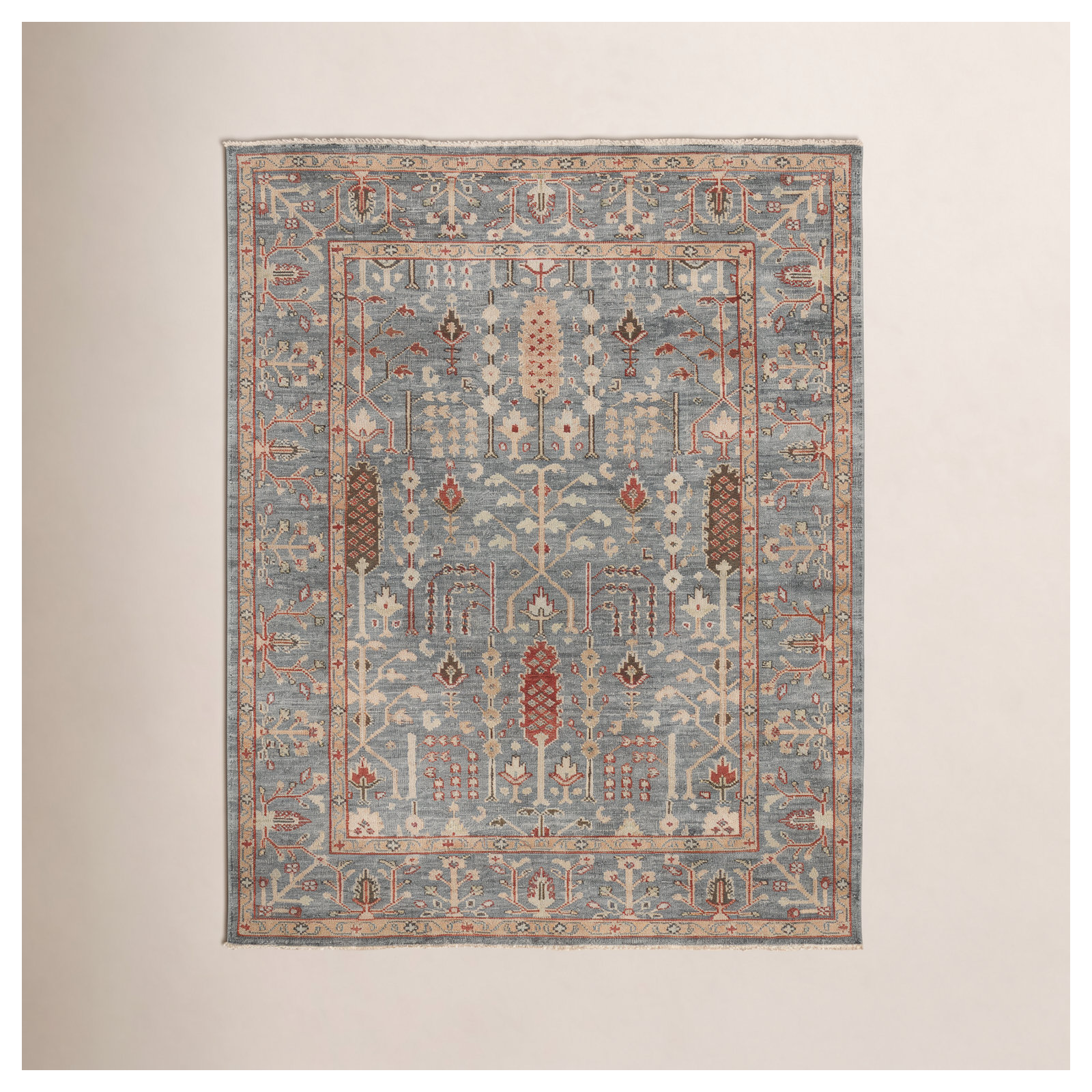 Brandonville Handmade Wool Rug, Rectangle 5'6" x 8'6"