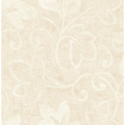 Myrto Leaf Scroll Unpasted Wallpaper Roll
