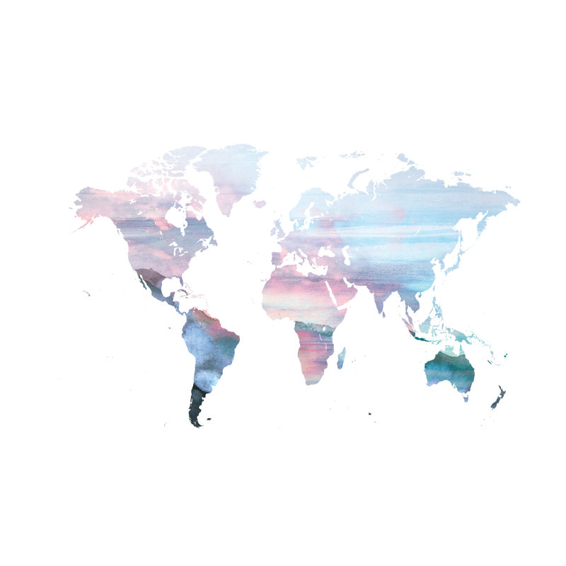 Pattern Map 7 - Wrapped Canvas Print, 30cm H x 46cm W x 3.8cm D