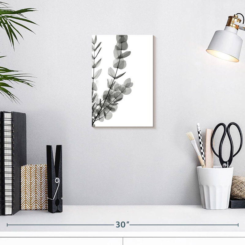 Harnek noir feuilles d'eucalyptus, H 12 po x l 8 po