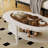 Retro solid wood light luxury coffee table-103409679-103409680