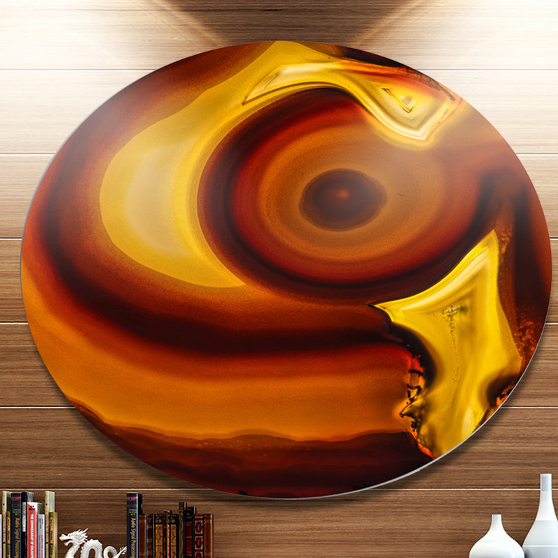 «Agate Geode Slice Macro», impression, H 23 po x l 23 po x P 1 po, Métal
