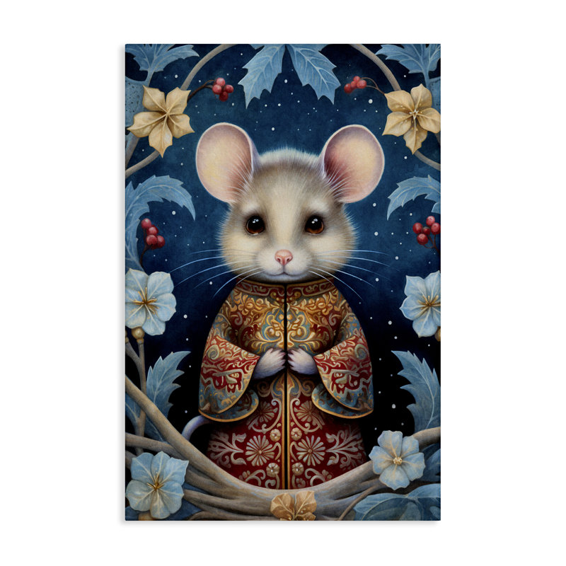 "Woodland" Mouse Wall Art par The Dutch Lady, H 24 po x l 16 po
