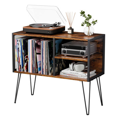 Record Player Stand With Room For Over 250 Albums by George Oliver