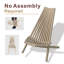 Fauteuil relax en bois d'acacia, finition teck-117472902