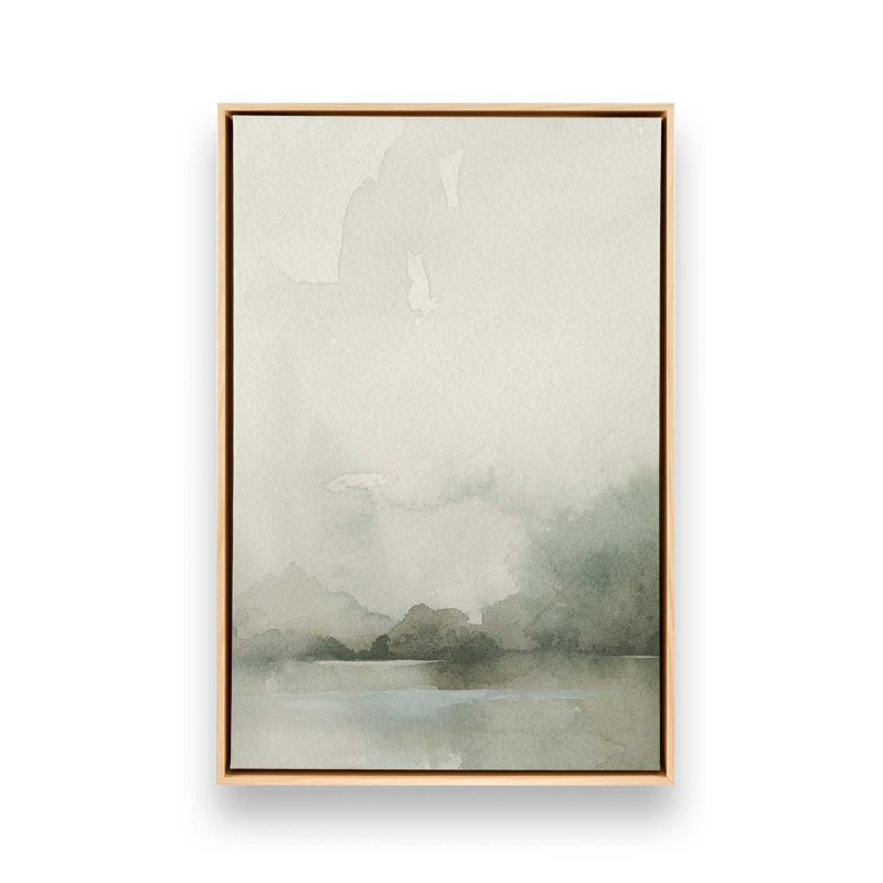 Impression sur toile «Mute Green Tranquility II», H 12,75 po x l 8,75 po x P 1,75 po, Cadre américain en érable flottant