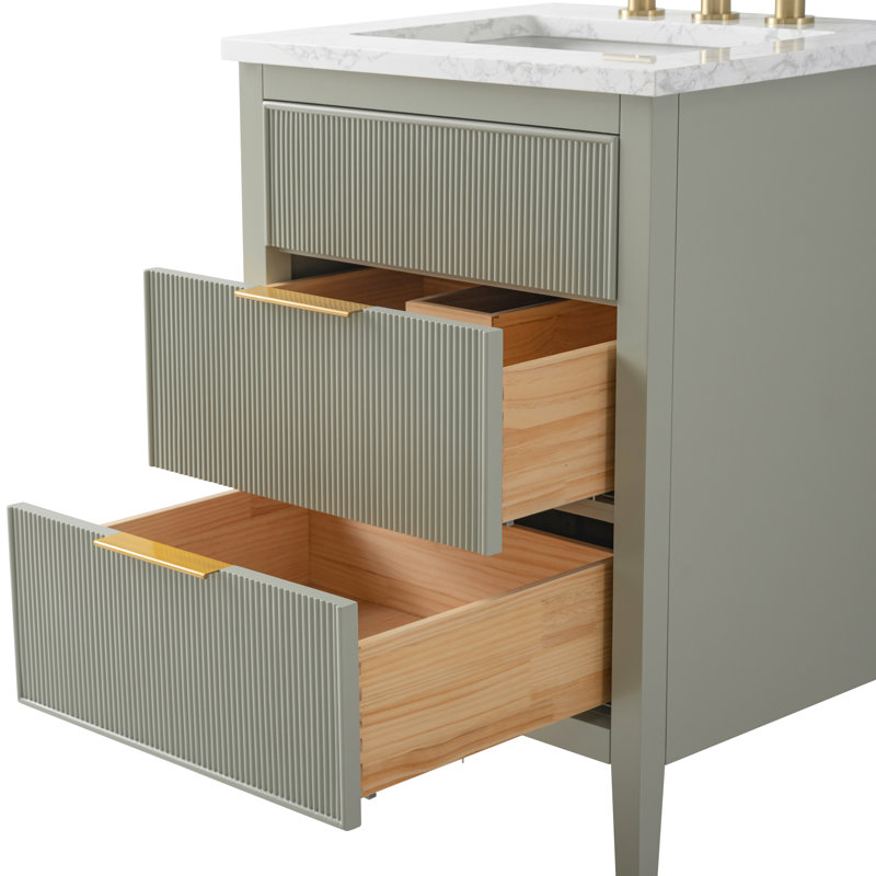 Emma 24" W Single Vanity, Light Sage