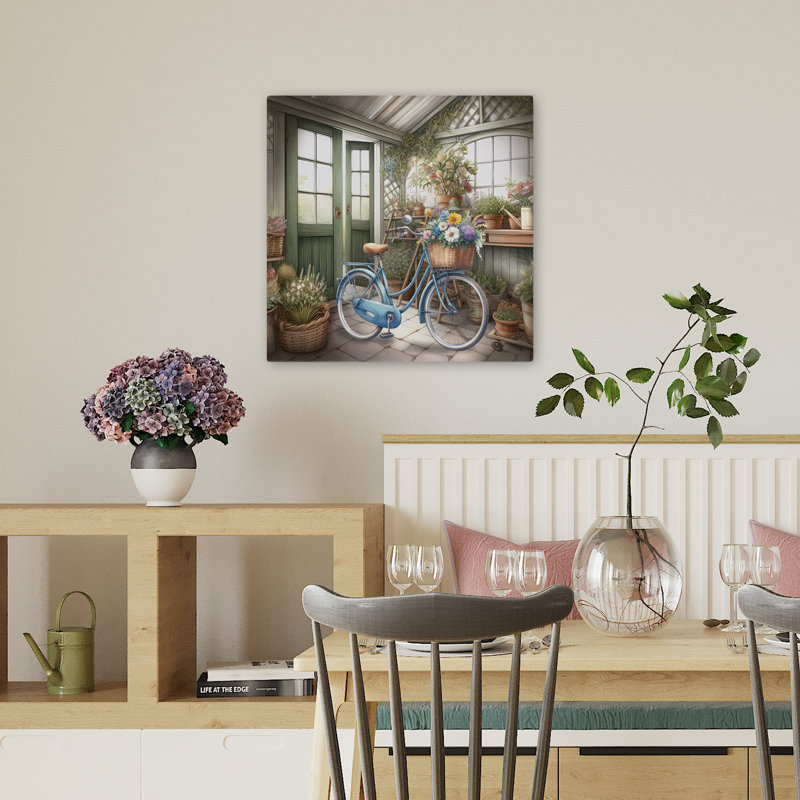 Art floral dans un jardin, H 18 po x l 18 po