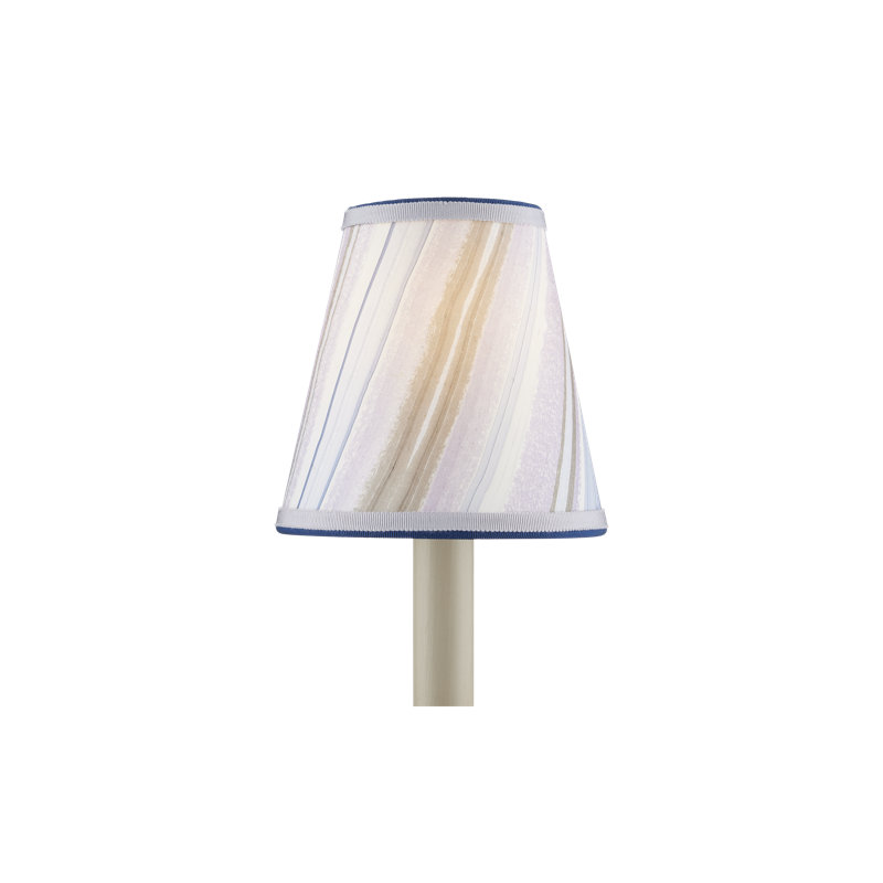 Abat-jour de candélabre empire H 5 "x l 5" lilas / bleu Agate