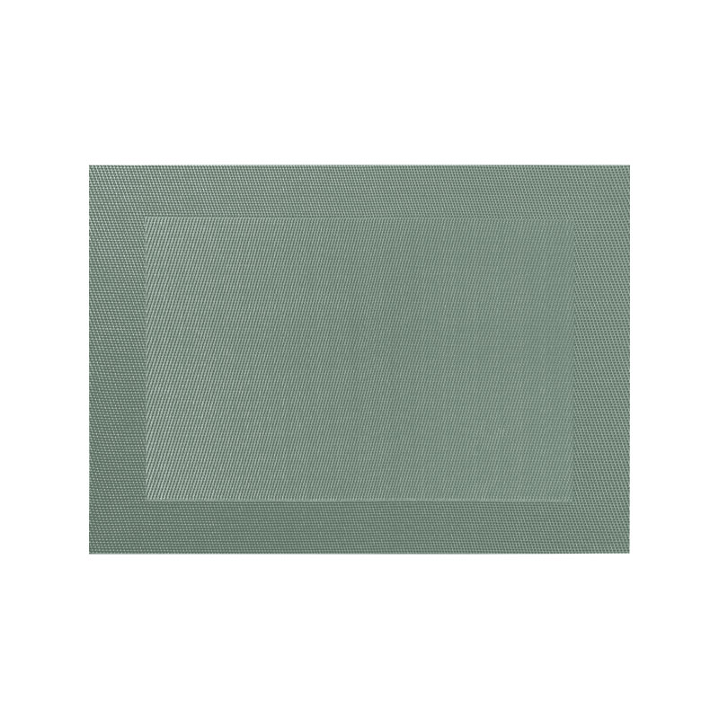Ensemble de 4 napperons rectangulaires en vinyle, Vert brise de mer