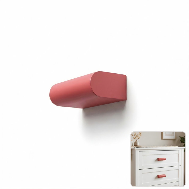 2" Length Geometric Knob, Blush (Pink)