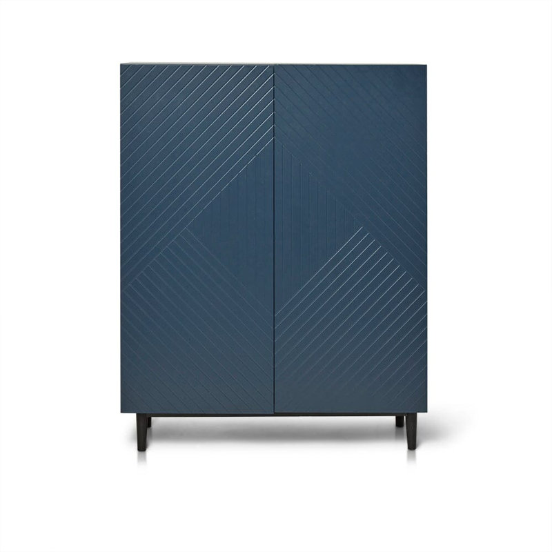 Addae 8 Pair Shoe Storage Cabinet, Blue