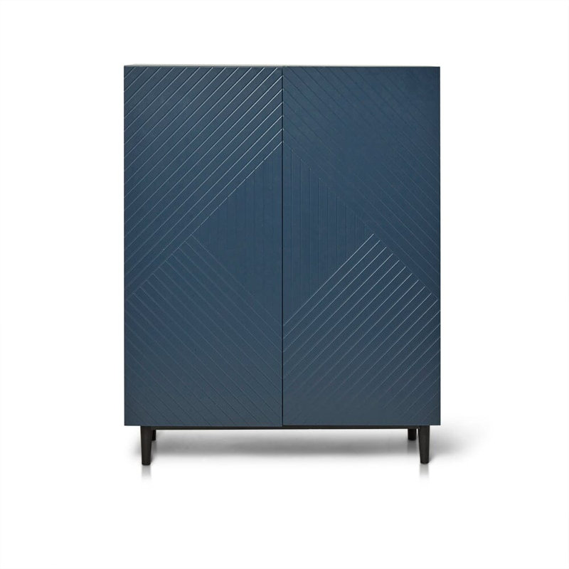 Addae 8 Pair Shoe Storage Cabinet, Blue