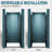 FPivot 26" W x 72" H Pivot Semi-Fameless Shower Door with 1/4'' Tempered Clear Glass-107209417