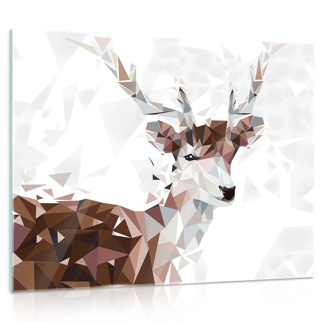 Glasbild Hirsch