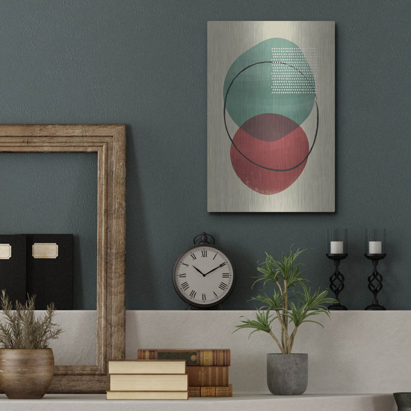 Ivy Bronx «Abstract Geometric 26» par Gary Williams, art mural en métal, H 16 po x l 12 po