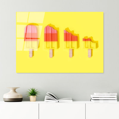 Superbe peinture murale en verre trempé 27,6 po x 39,4 po | 100% verre trempé, épaisseur: 0,16 pouce | Décoration élégante pour le salon ou le bureau, durable et facile à nettoyer, idée de cadeau parfaite